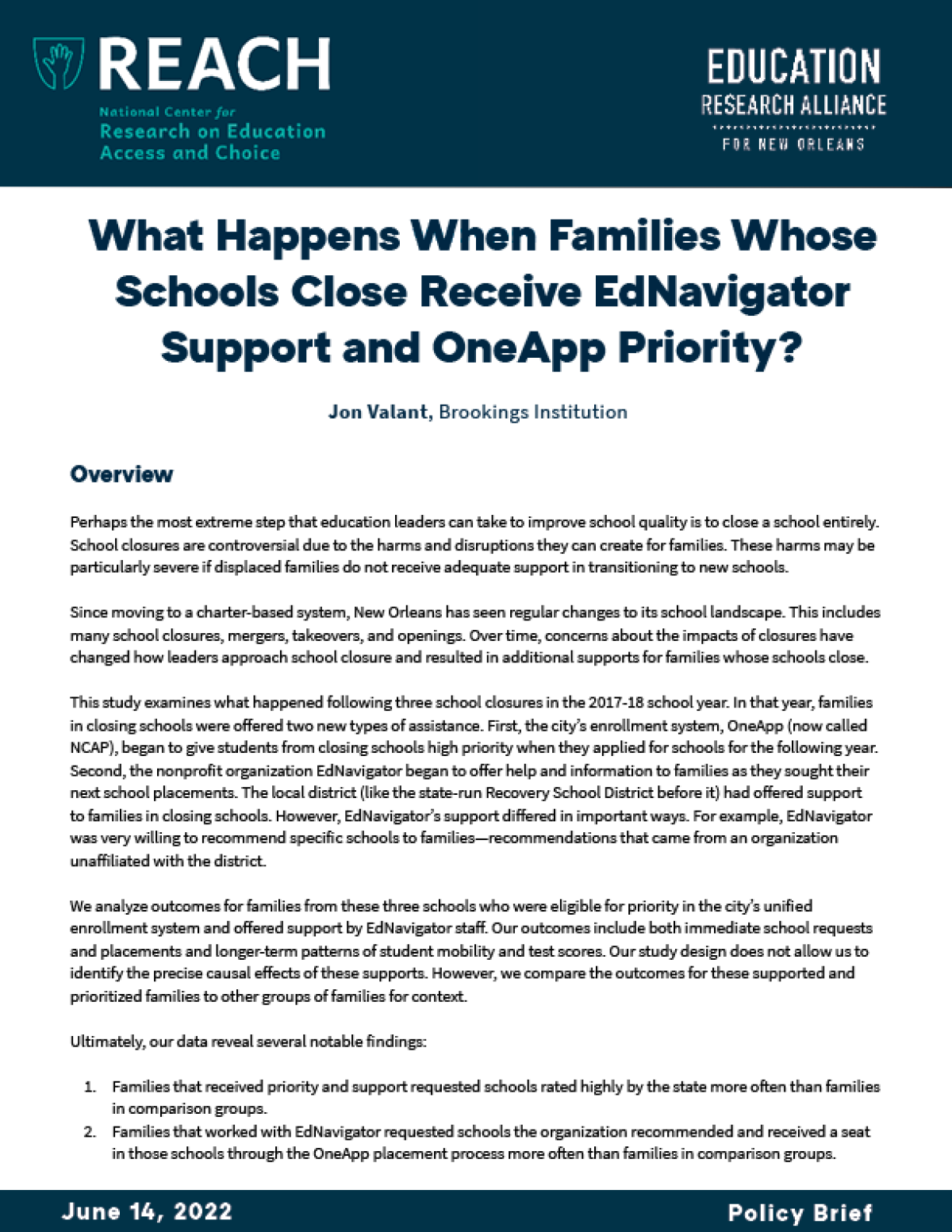 What Happens When Families Whose Schools Close Receive EdNavigator